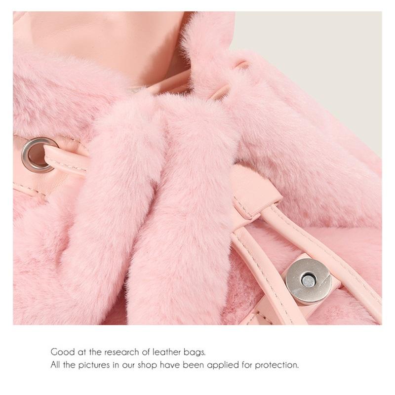 Fluffy Plush Large Capacity Backpack Cute Casual Soft Furry Daily Knapsack