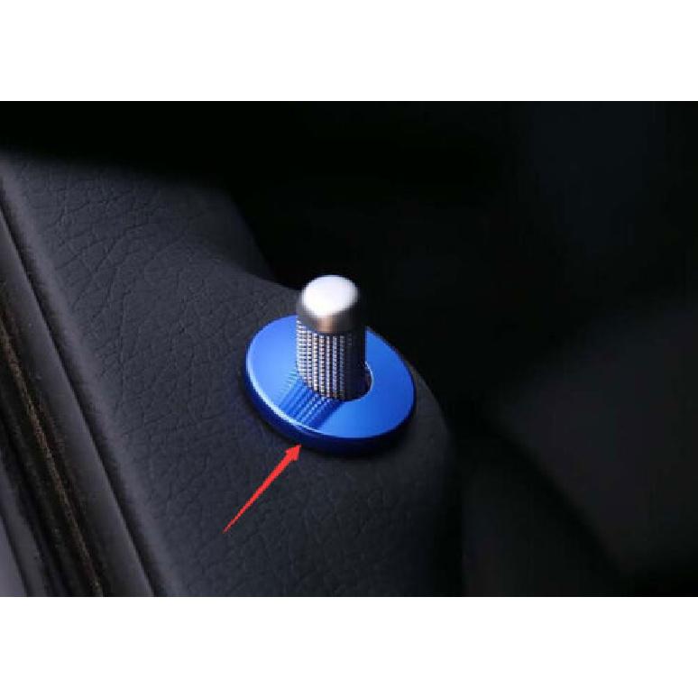 2016- Aluminum Blue Inner Door Bolt Lock Down Ring For Benz GLC X253 Trim