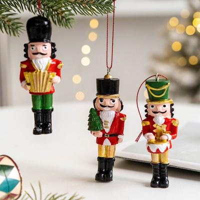 Kreative Harz Weihnachtsdekorationen Cartoon Soldat Partyzubehör Hängende Anhänger Spielzeug Geschenk Tropfen Ornamente Weihnachten