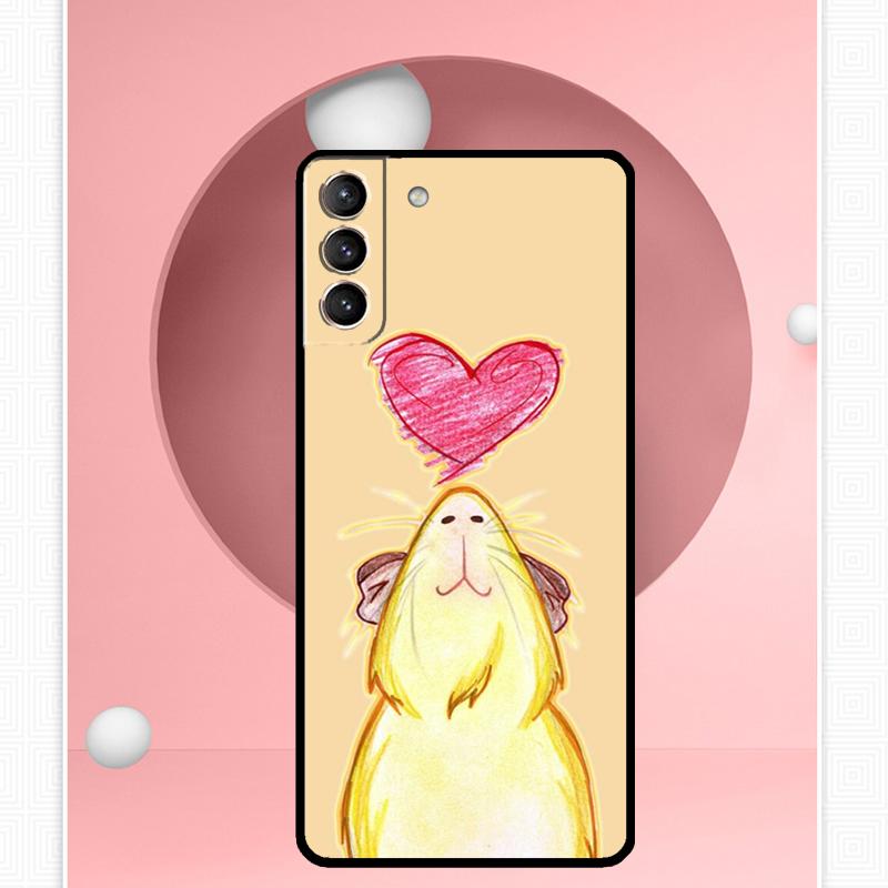 Cute Cartoon Guinea Pig Case For Samsung Galaxy S25 Ultra S25 FE S20 S21 S22 S23 Plus S9 S10 S24 Ultra Cover Funda