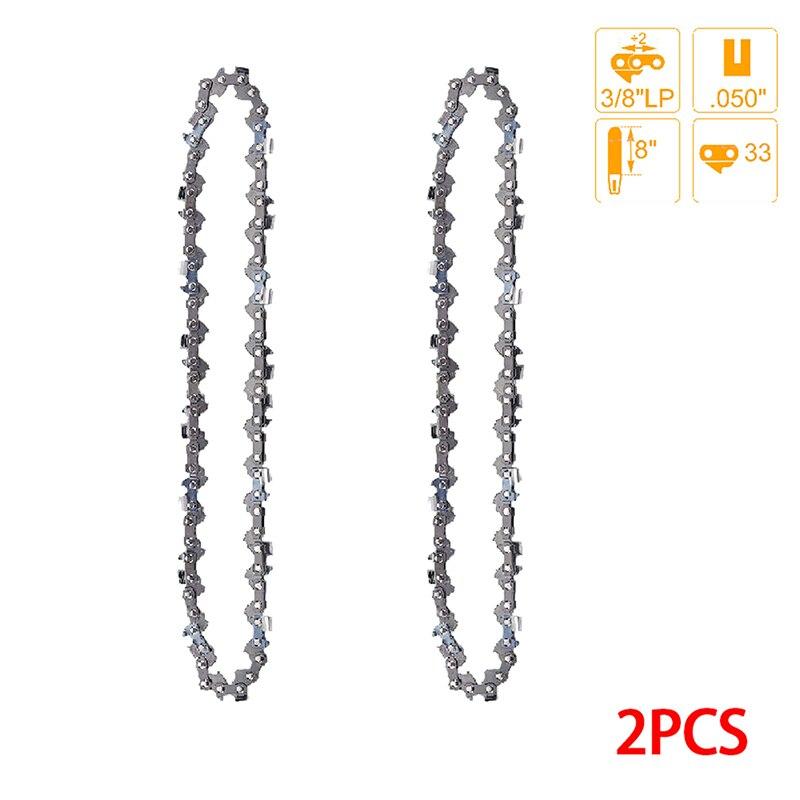 

1/2/3/4/6 шт. Садовый инструмент для резки древесины, 8-дюймовая цепная пила, цепная пила 3/8 LP .050 калибр 33DL полудолото, запасная часть для электрической цепной пилы