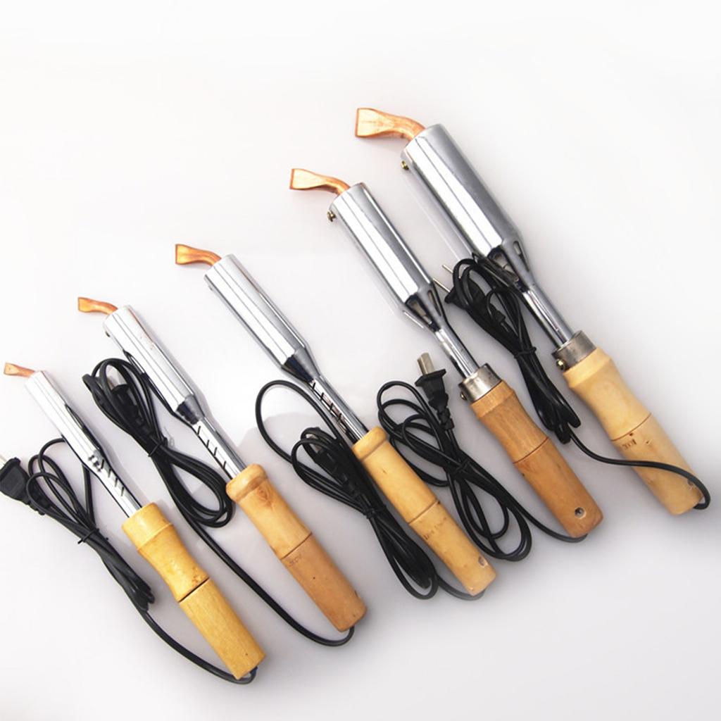 High Power Electric Soldering Iron Duty External Heating Pure Copper Chisel Tip Wood Handle Welding Repair Tools 300W