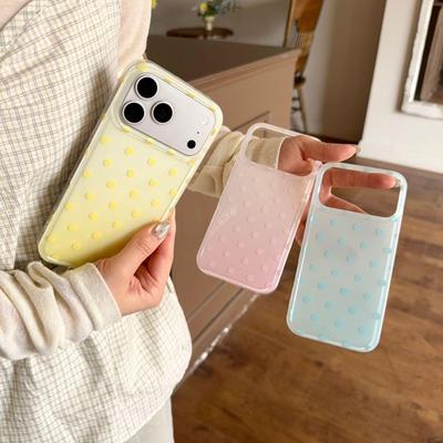 Summer Gradient Polka Dot Case for iPhone 17/16/15 Pro Max/14 Pro
