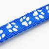 Easy Wear Adjustable Nylon Cat Dog Footprint Safety Necklace Collar With Bell Puppy Pet Chain