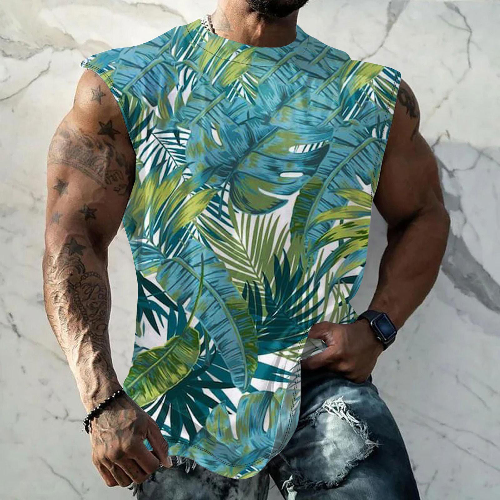 

Мужская летняя пляжная майка для серфинга, большой размер, повседневный дышащий топ без рукавов, свободная майка с принтом, мужская рубашка XXXL