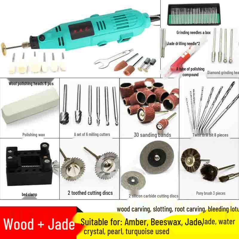 Copper Electric Grinder Pen for Wood, Jade, and Root Carving – Miniature Electric Drill and Grinding Tool