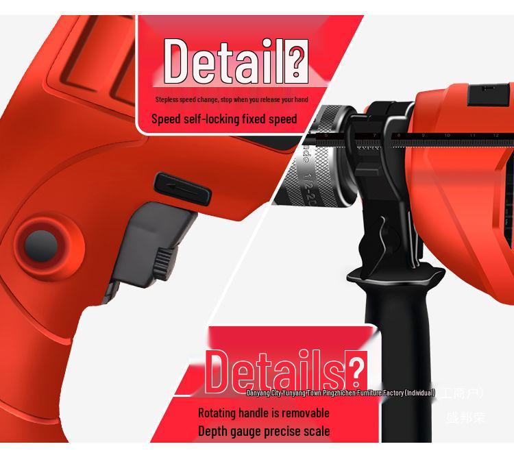 Electric Hand Drill Set with Drill Bits for Woodworking & Household Tasks