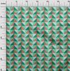 oneOone Cotton Flex Green Fabric Geometric  Sewing Material Print Fabric By The Yard 40 Inch