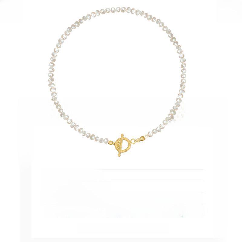 Baroque Freshwater Pearl Necklace & Bracelet Set - Niche Design for Women