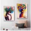 Posters And Prints Abstract African Girl Canvas Paintings On The Wall Art Pictures Decor Black Woman Graffiti