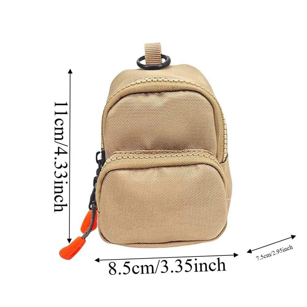 Mini Oxford Cloth Hanging Neck Coin Purse Mini Earphone Bag Simple Portable Small Small Pendant Key Pouch with Lanyard