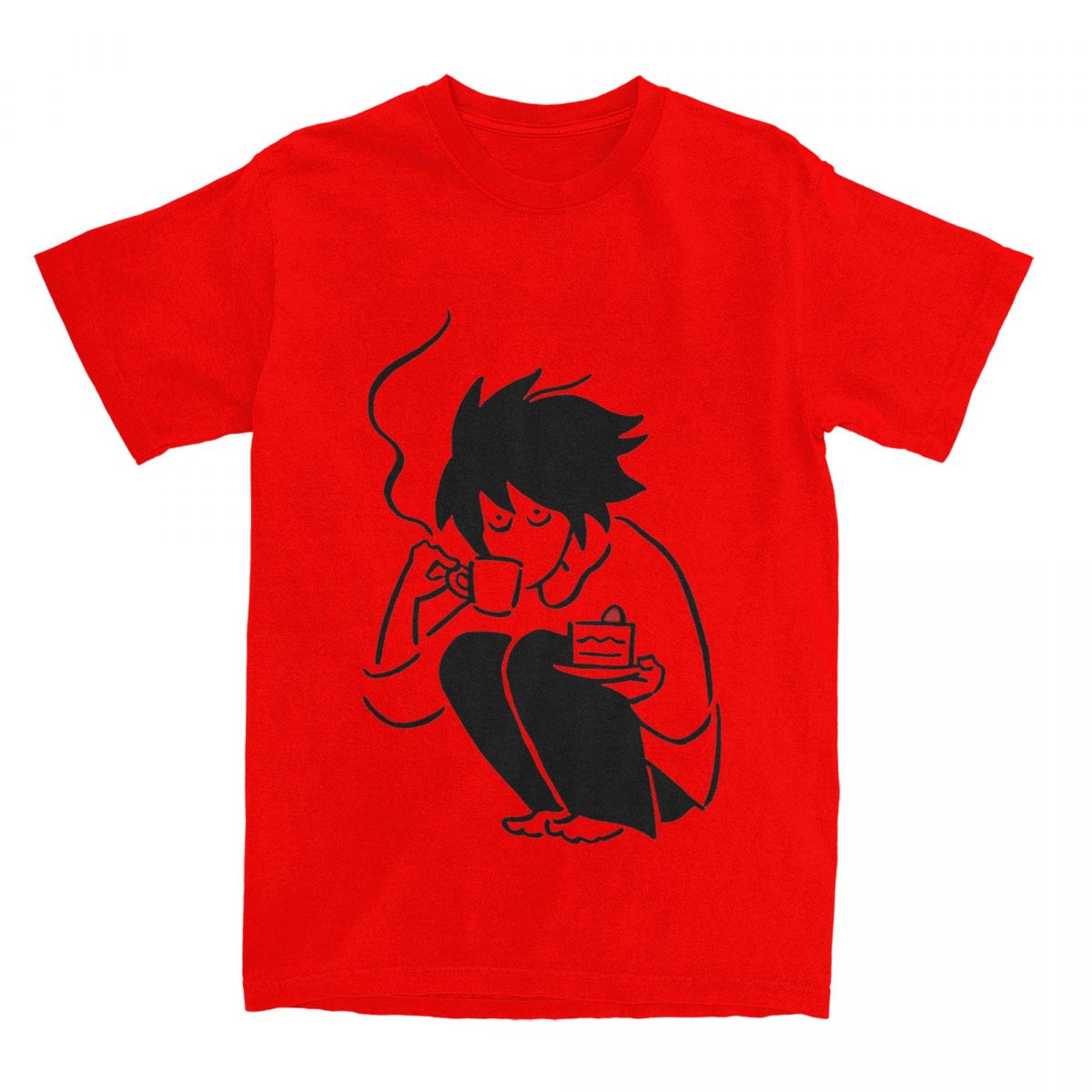 

Самая умная футболка Death Note, трендовые футболки с короткими рукавами, Y2K, смешная футболка, лето, хлопок, круглый вырез, одежда оверсайз S красный