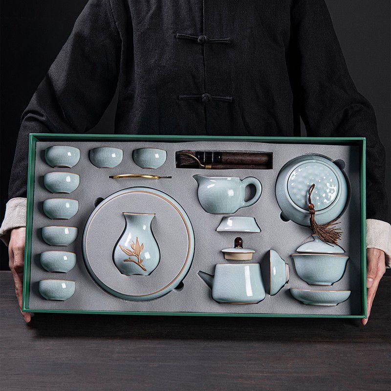 Japanese Style Ru Kiln Ceramic Kung Fu Tea Set