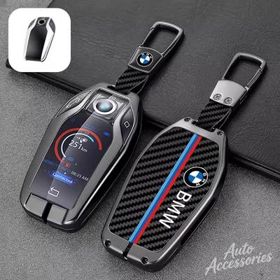 BJRT1 Car Key Case Cover Bag Keychain Accesories For 1 3 5 7 Series X1 X3 X5 X6 X7 F30 G20 F34 F31 G30 G01 F15 G05 I3 M4 Series