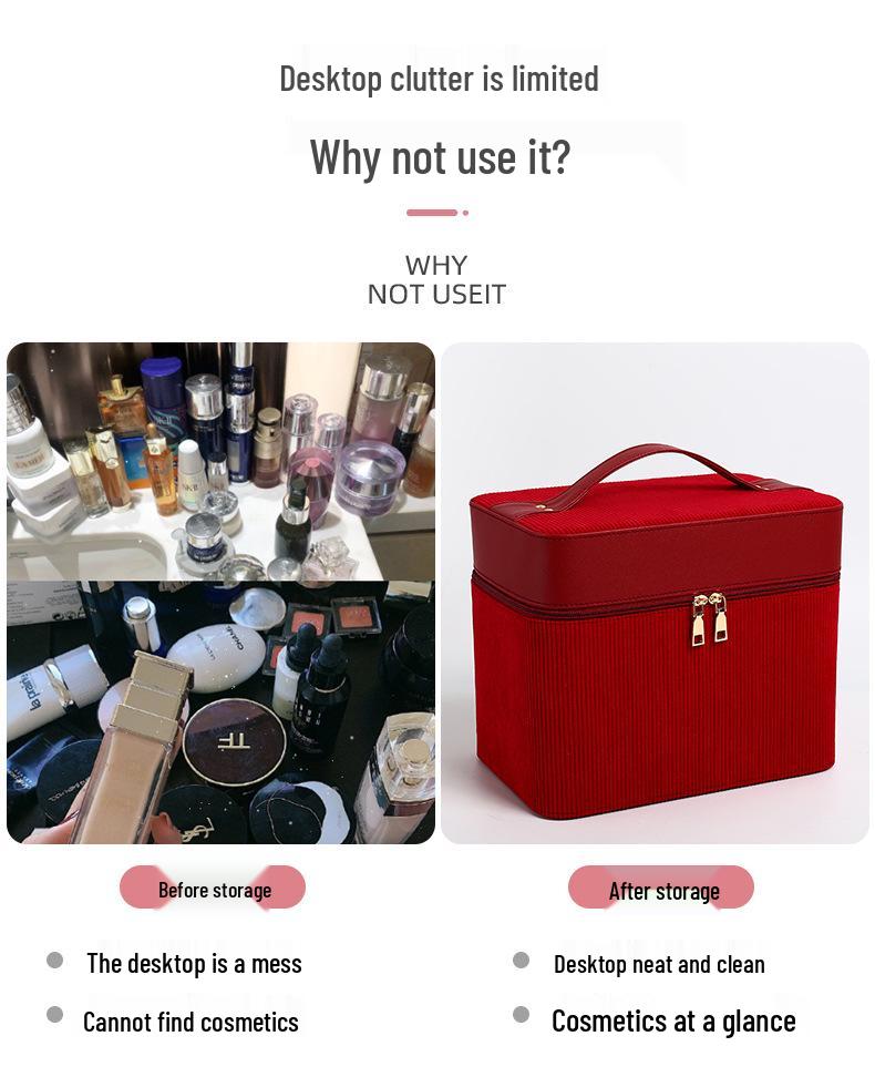 Large Capacity Minimalist Makeup and Toiletry Case for Professional Artists