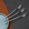 Stainless Steel Fruit Fork Western Food Round Hole Fork Hotel Home Dessert Fork Steak Fork