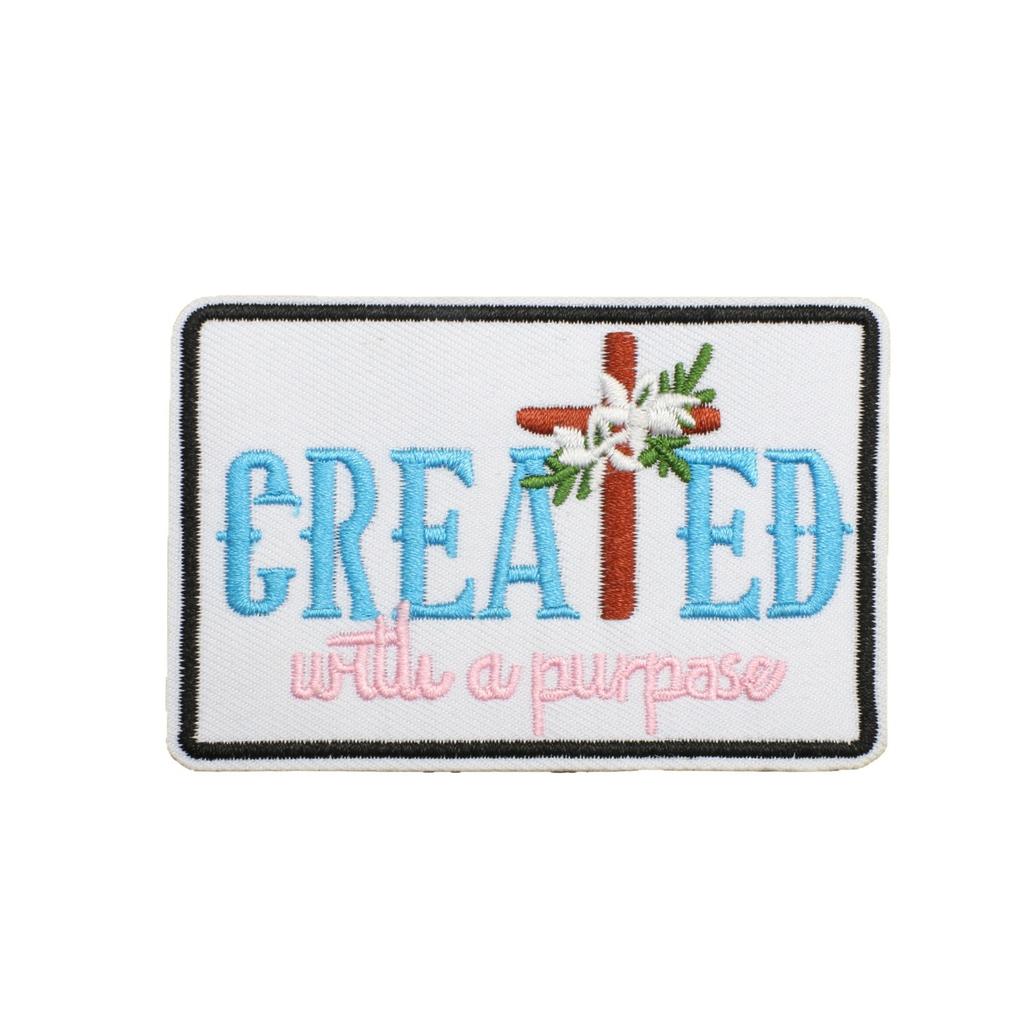 Believe In Light Positive Energy Embroidery Cloth Sticker Bag Decoration Jesu Patch Sticker Faith English Alphabet Embroidery Seal Ironing