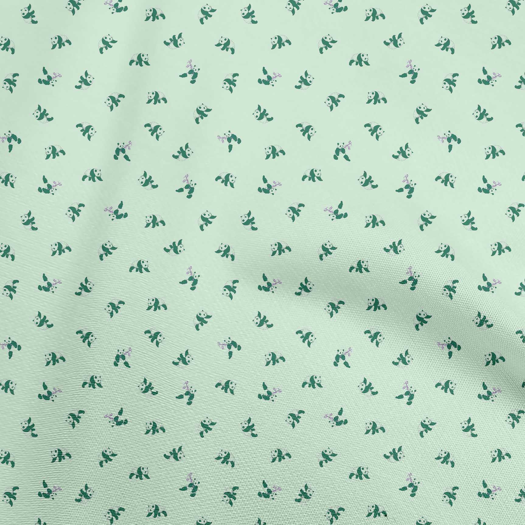 

OneOone Cotton Flex Light Mint Green Fabric Тканина Panda для пошиття друкованої тканини для рукоділля у дворі 40 дюймів 42 Inch Wide - Viscose Chiffon м ята зелений колір