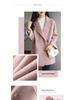 2025 Women's Petite Wool-Blend Herringbone Coat - Mid-Length, Loose, Slimming, Stylish for Spring & Autumn Fashion Trends