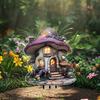 Acrylic Garden Floor Plug Cartoon Creative Mushroom Statue Sculptures Multifunctional Waterproof Mushroom Figurine