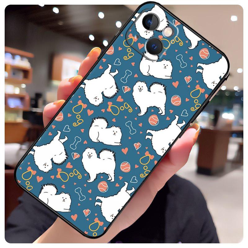 Japanese Spitz Dog Case For iPhone 16 Pro Max 14 13 12 11 15 17 Pro Max mini 15 16 Plus 16e 17 Air Phone Cover