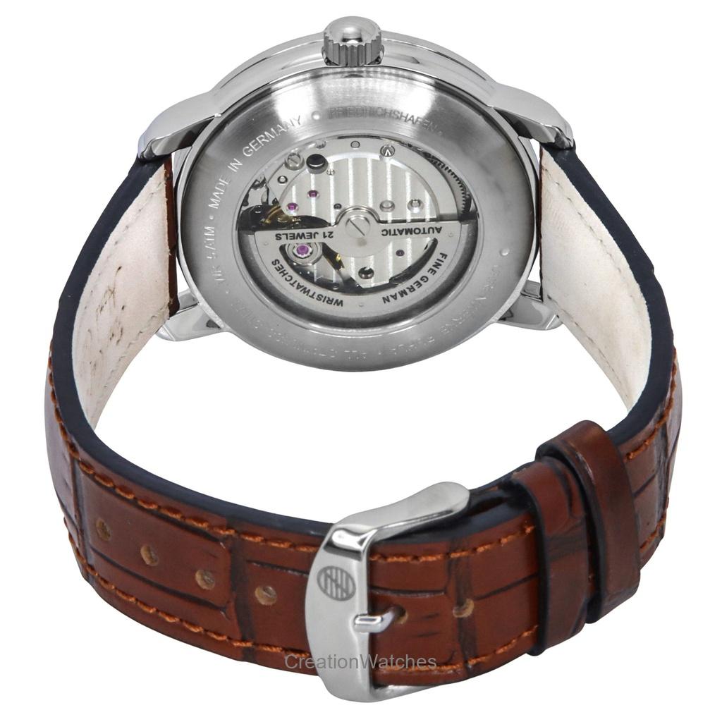 Zeppelin Friedrichshafen Leather Strap White Dial Automatic 85681 Men's Watch