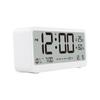 8001-EN Multifunctional Digital Clock LED Brightness Adjustable Temperature Humidity Displaying Alarm Clock with Dual Alarms