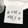 Exquisite and Compact Alloy Set Earrings, Sweet, Niche, Simple, New Style Stud Earrings, Versatile Butterfly-shaped Earrings