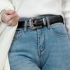 Cowhide Women'S Retro Pin Buckle Belt Wears Jeans Belt