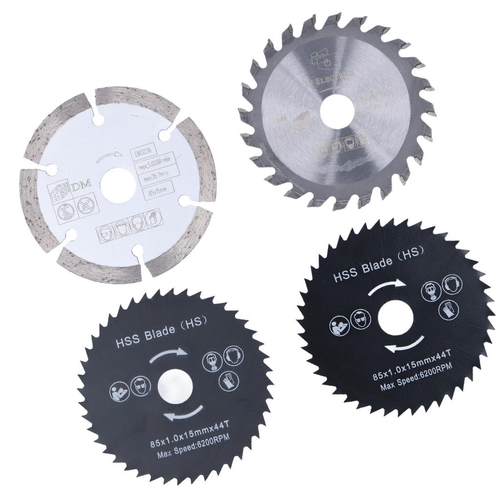 4PcsSet Mini Circular Saw Blade Alloy Steel Cutting Rotary Tools Wheel for Wood Plastic 85mm