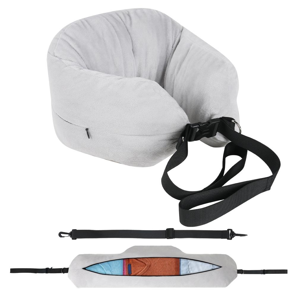 U-Shaped Travel Pillow, Refillable with Clothes And Daily Essentials, Essentials Car And Plane Trips,Travel Essentials