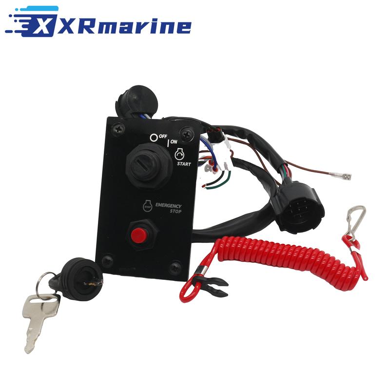 For Suzuki Outboard Marine Ignition Switch Panel 37100-96J24 With Keys Lanyard чёрный