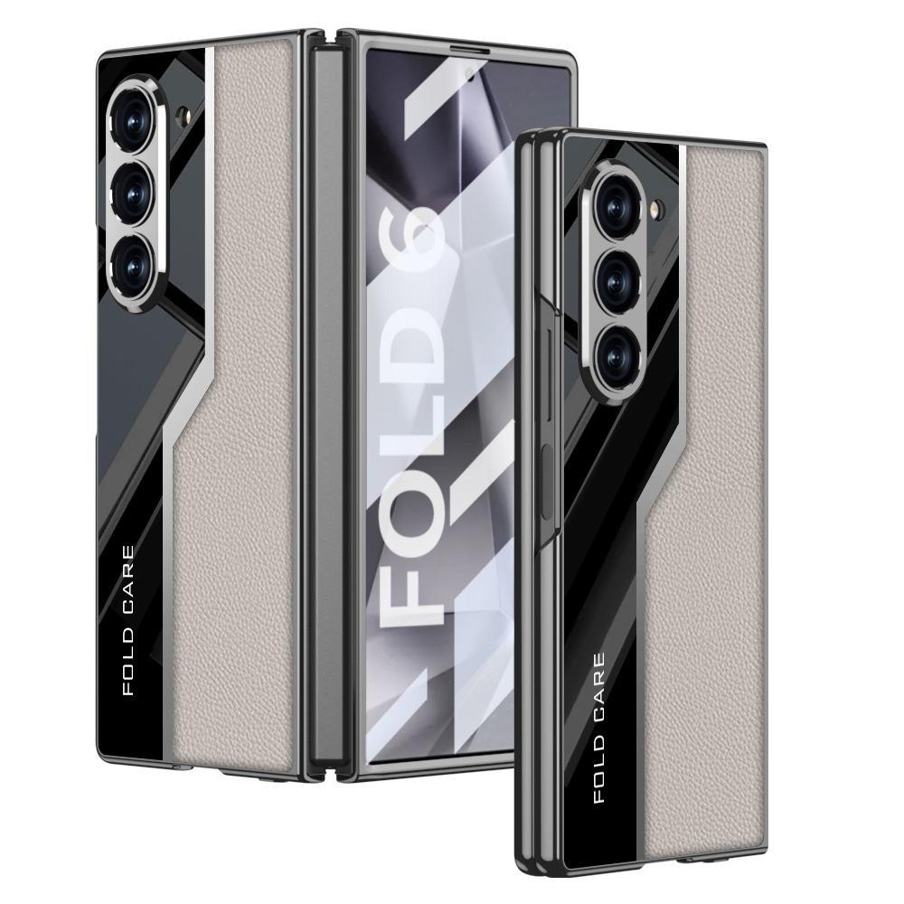 

Роскошный защитный чехол из кожи Supercar для Samsung Galaxy Z Fold 6 5 4 5G с защитной пленкой для экрана Fold6 Fold5 For Galaxy Z Fold 4
