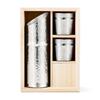 with red ribbon and washi paper by Teshigoto Nousaku Sake Set Gold Leaf Popular Bamboo Sake Set Gift Nihonbashi Yukari Sake Set Shochu Cold Sake