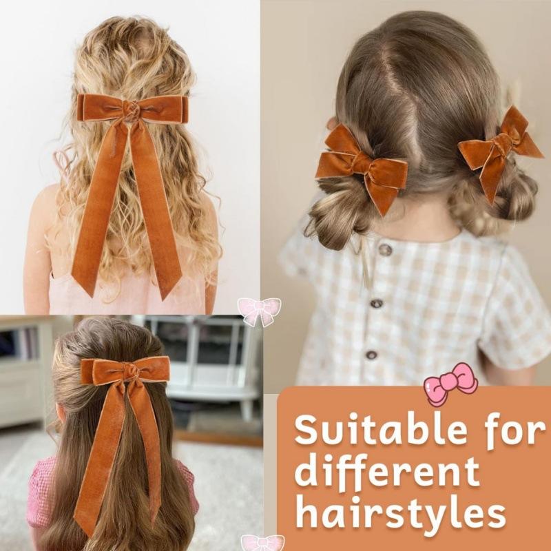 Cute Velvet Bow Hairpins Set Women Children Girls Hair Clips Pin Barrettes Accessories Hairclip Headdress Headwear Ornament