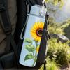 1PC Sunflower Yellow Flower Pattern 750ml Color Plastic Sports Water Bottle Leakproof Flip Straw Lid Suitable for Sports Office Home Use