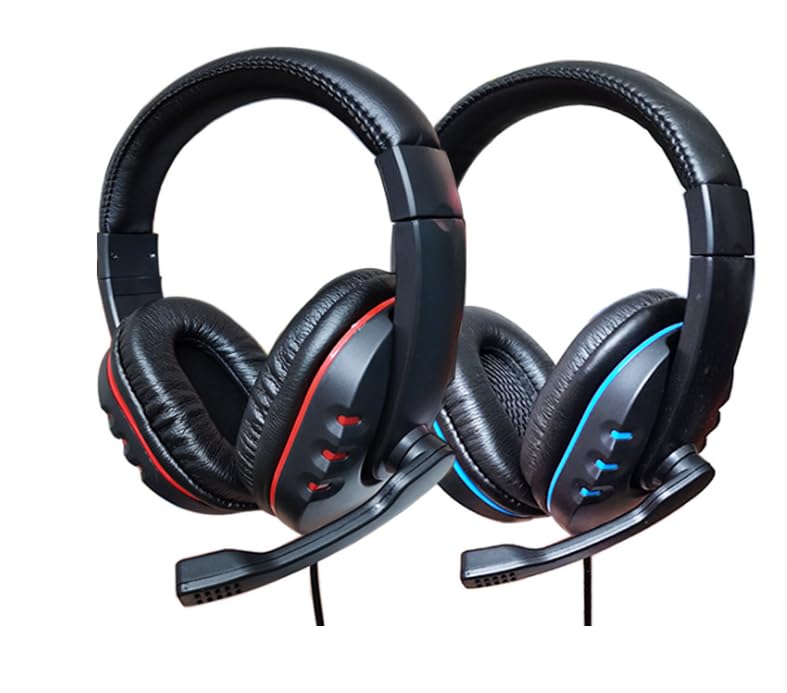 

Headphones PC Headset with Microphone for Children Switch Compatible PS4 PlayStation 4 Switch Gaming Wired Headset Volume Adjustment Muteable PC