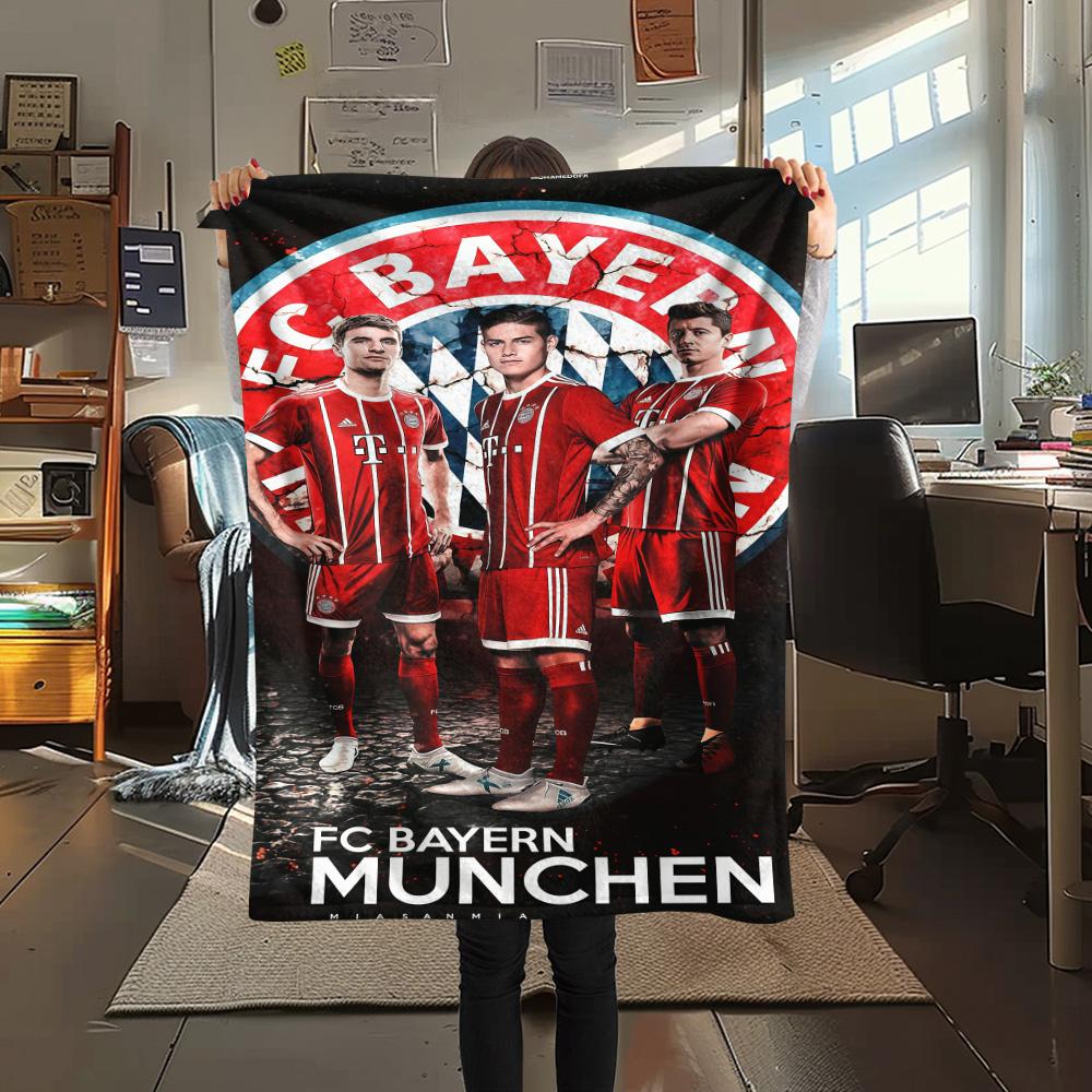 

FC Bayern Munich Print FlAannel Blanket, High quality Comfortable for All Seasons, Home Decor, Warmth and Comfort 80cm x 120cm