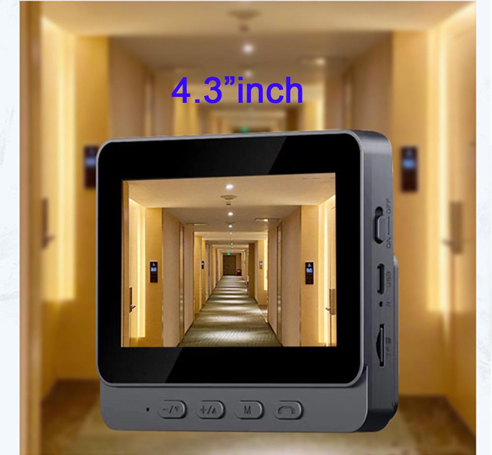 Wireless Visual Smart Doorbell with Screen, Voice Intercom, and Infrared Night Vision Monitoring.