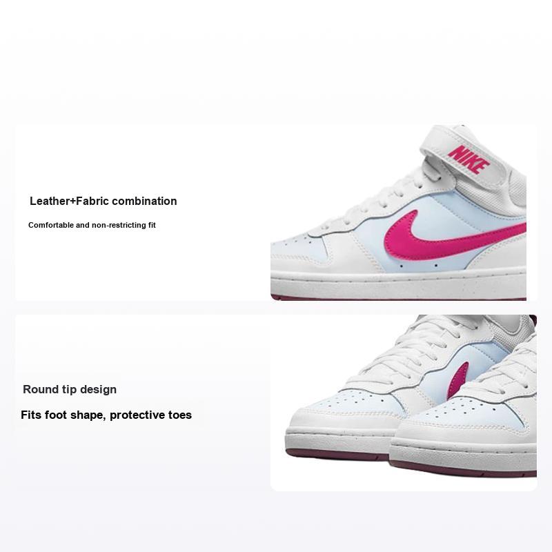 Nike Court Borough Mid 2 GS White Sangria Pink Prime Kids Sneakers Pure-Platinum CD7782-006