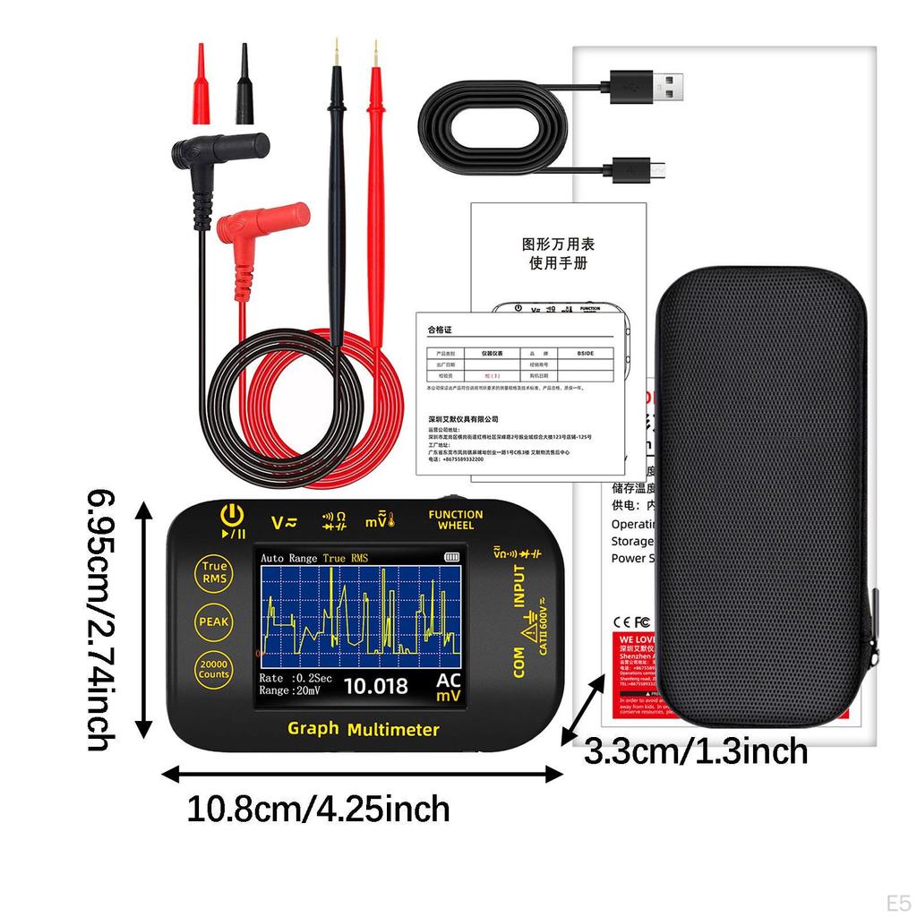 20,000 Digital Multimeter, Handheld Multifunction Ammeter, Tester for Automotive Engineers And