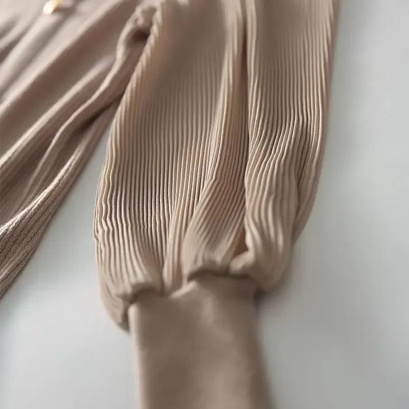 Tops for Women Long Sleeve Shirts Winter Oversize Half-High Collar Solid Color Vintage Casual Shirt Loose Blouse Pullover Tops