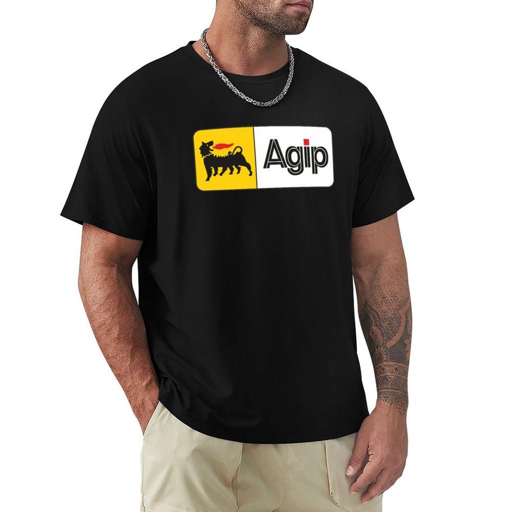 Agip Logo Merchandise TShirt Industrial Work Tee Shirt