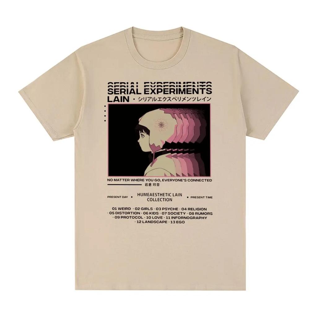 Serial Experiments Lain Vintage Tshirt 2026 Anime Graphic Manga Girl Sci Fi Cotton Men T Shirt New Tee Tshirt Womens Tops