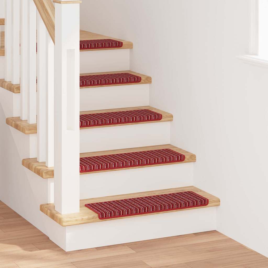 Self Adhesive Stair Protectors 15 pcs Red 65 x 21 x 4 cm