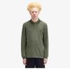 Fred Perry Long Sleeve Twin Tip Fred Perry Shirt Laurelis Green Night Green Afpm2433636 W49