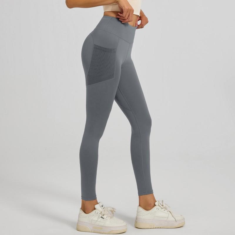 High Waist Yoga Leggings Women Stretch Slim Fit Workout Pants With Pockets Outdoor Wear