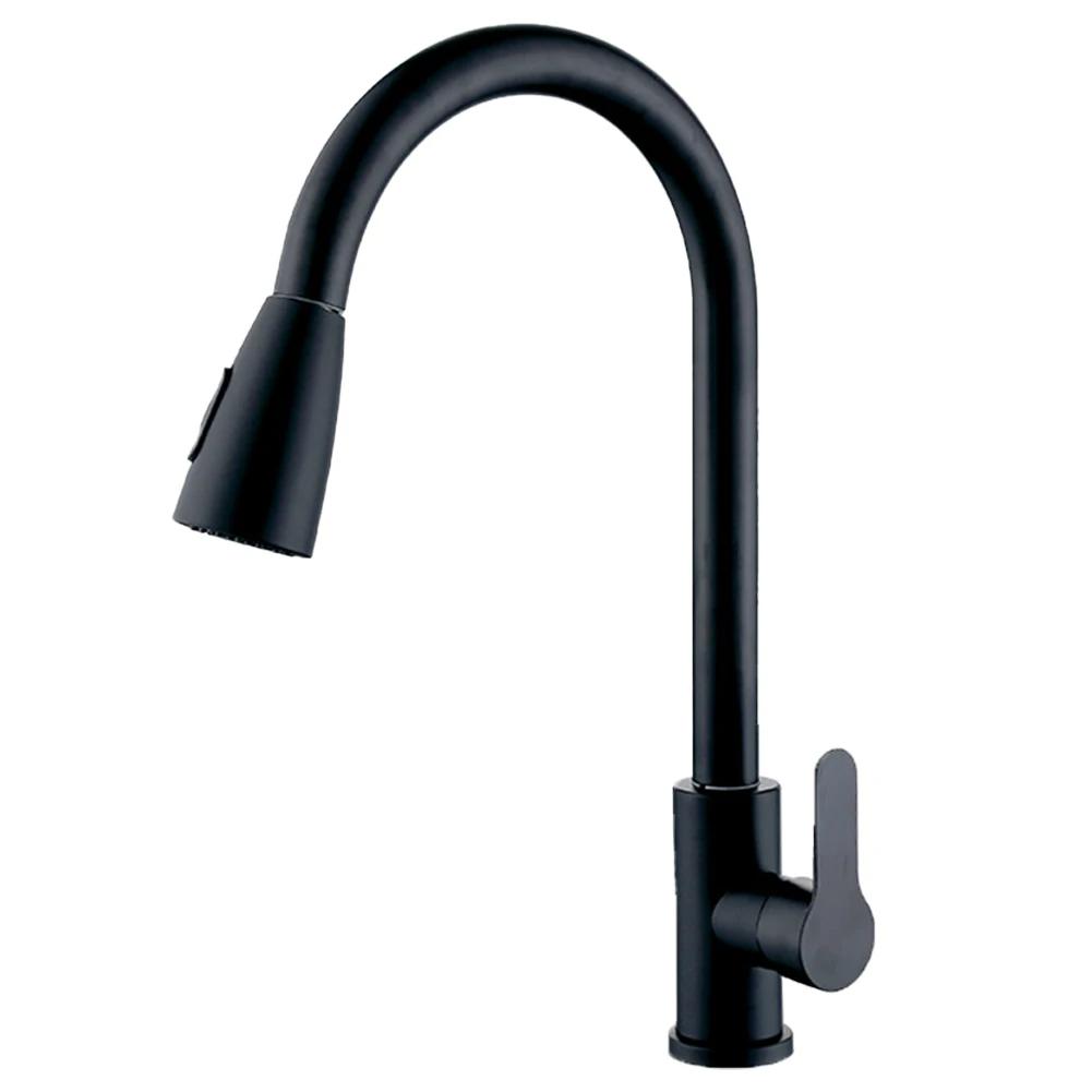 

All copper kitchen faucet, pull-out spout, kitchen sink mixer tap, spray head, chrome/black mixer tap G1/2