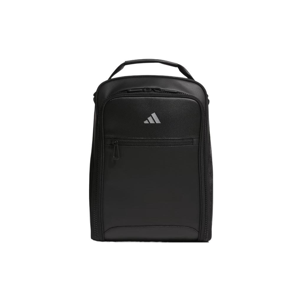 Adidas Sports Casual Zipper Closure PU Faux Leather Shoe Bag Tote Men bags Black IA2676