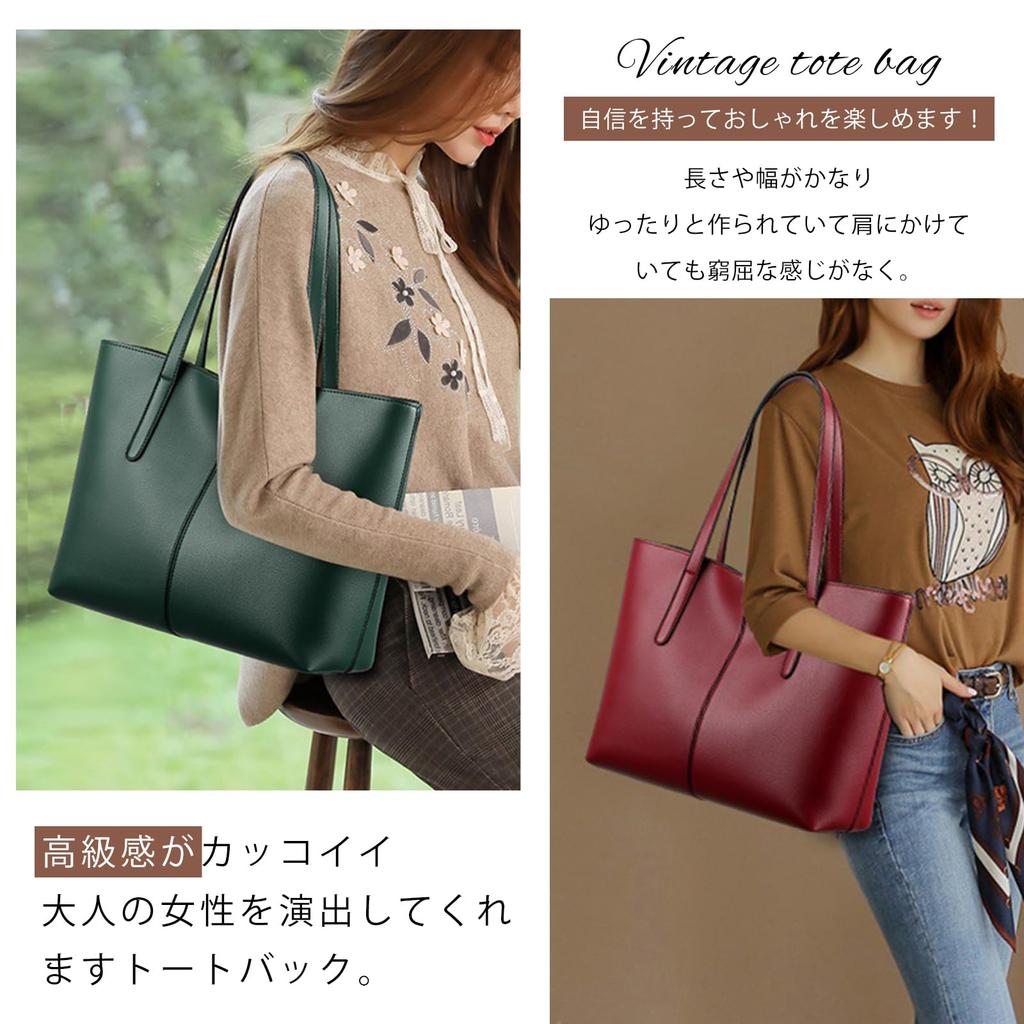 [MzcoYmm] Damen-Tragetasche, Handtasche, Umhängetasche aus Kunstleder, Großes Fassungsvermögen, Businesstasche, A4-Format, Leicht, Innentasche, Mit Reißverschluss,